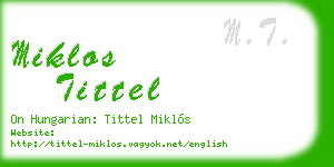 miklos tittel business card
