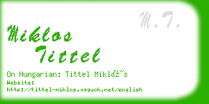 miklos tittel business card